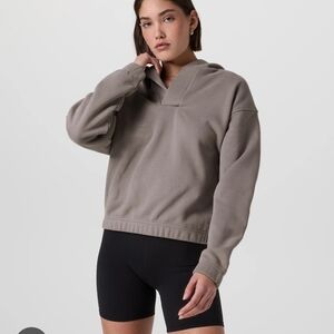 Vuori Women's Restore Notch Hoodie In Color Cobblestone